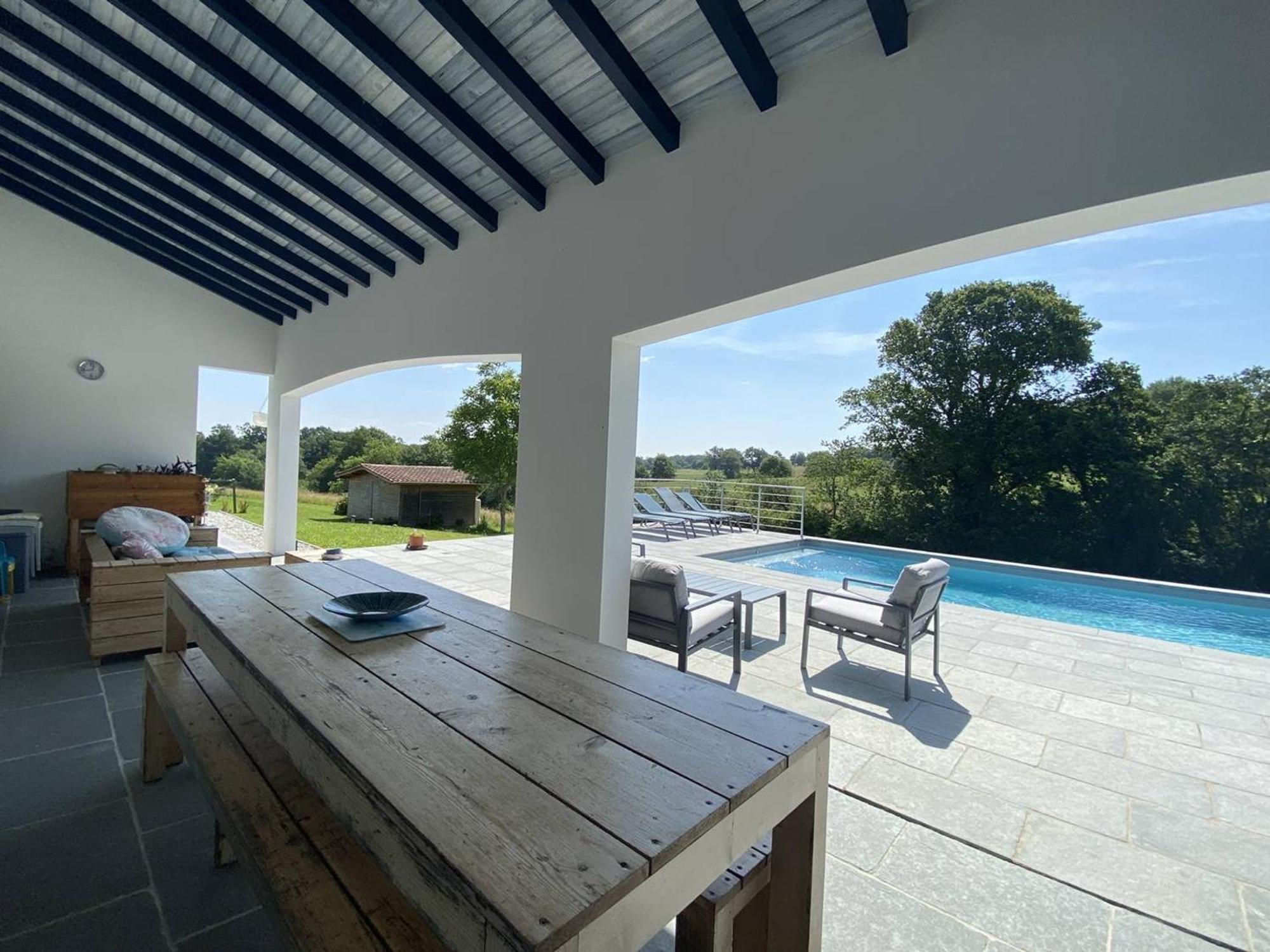 Maison Individuelle Avec Piscine Et Grand Jardin, 6-8 Pers, Urt - Fr-1-495-140 Exterior photo